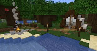 How to build with tent blocks you can kick off cosmetic versions. Cozy Campsite For My Fist Build In 1 14 What Do You Guys Think Minecraft