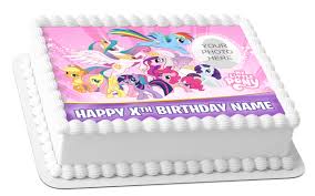 my little pony personalised cake topper