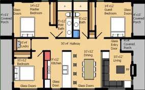 Ranch house plans find your today. Four Floor Planning Options For A Rectangular House Cad Cabin 3d House Design Software
