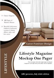 lifestyle magazine mockup one pager