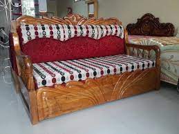 brown wooden wood sofa bed for home