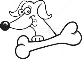 Dog bone coloring page free. Dog With Bone For Coloring Book Vector Illustration C Izakowski 1016514 Stockfresh
