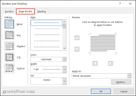 adding a border to a page in microsoft word