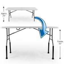 folding table leg risers extenders