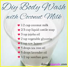 homemade body wash with coconut milk