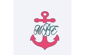 Personalized Split Anchor Car Decal