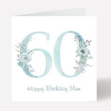 60th birthday card personalised mum