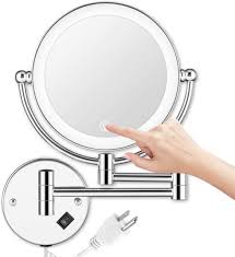 wall mounted makeup mirror led lighted