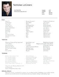 Resume Special Skills Awesome For Cooperative Photo Acting Examples