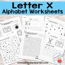 letter x worksheets alphabet series