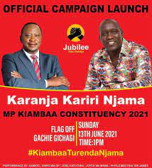 But richard njoroge is running on his party's ticket that is a tnd party. Ravine News Kiambaa Jubilee Party Aspirant Kariri Njama Facebook