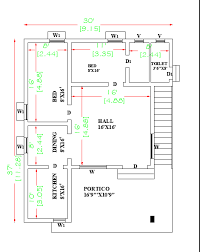 Double Bhk Single Y House Plan