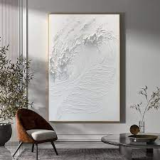 Large White Ocean Wave Abstract Wall