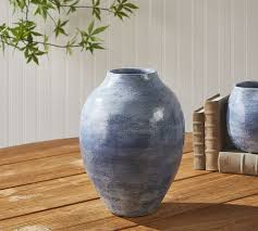 Decorative Blue Ombre Ceramic Vases