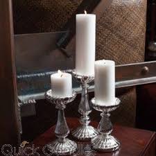 mercury glass pillar candle holders