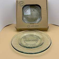 2 Authentic 100 Recycled Glass Plates