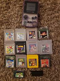 game boy color with 12 games
