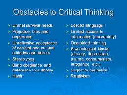 Obstacles to Critical Thinking   ppt download Overcoming Obstacles