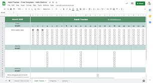 google sheets habit tracker free