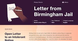 letter from birmingham jail study guide