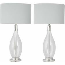 Pair Of Lana Clear Glass Table Lamps