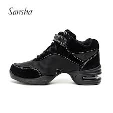 Us 49 35 6 Off Sansha Men And Women Dance Sneakers High Vamp Genuine Leather Square Dancing Shoes Salsa Jazz Hpv51l In Dance Shoes From Sports
