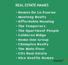 best real estate business names ideas