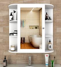 white engineered wood bathroom cabinet