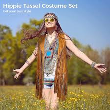 hippie costume set 60s 70s women