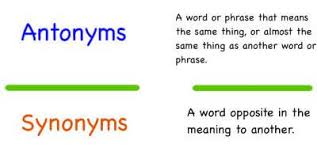 They allow for shades of oppositeness. Synonym Vs Antonym Difference Between