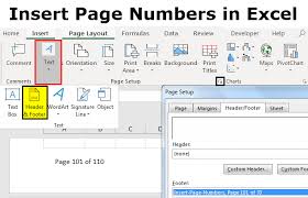 Page Number In Excel How To Insert Page Number In Excel
