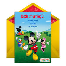 Mickey Mouse Clubhouse Party Online Invitation Disney Family