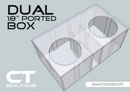 Dual 18 Inch Ported Subwoofer Box Design