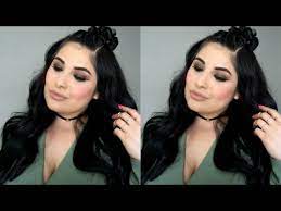 olive green makeup tutorial outfit idea
