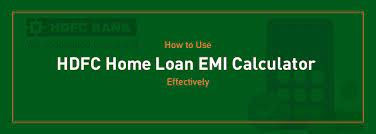 hdfc home loan emi calculator tips