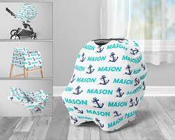 Nautical Baby Car Seat Canopy Cover Boy