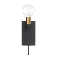 Ravella 4 5 In W 1 Light Black Industrial Wall Sconce