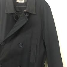 Topman Trench Coat Jacket Cotton Double