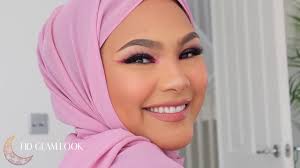 pinky makeup tutorial for eid hijab