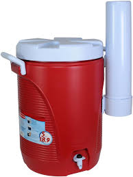 5 gallon red poly beverage dispenser