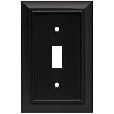 At toolstation we have over 17 types of switches and socket plates and covers available to purchase, including tv and satellite sockets, usb sockets, dimmer switches and. Black Light Switch Plates Wall Plates The Home Depot