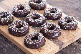 easy baked chocolate doughnuts no