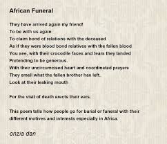 african funeral poem by onzia dan
