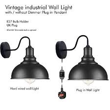 Vintage Wall Lights Industrial Black