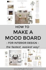 mood board for interior design