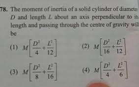 Moment Of Inertia Of A Solid Cylinder