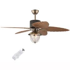 oukaning hand carve 52 in forest style brown leaf like timing indoor chandelier ceiling fan and remote 5 blade hg hcx 2264