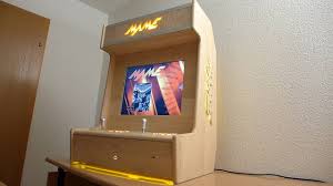 arcade cabinet made of wood mame