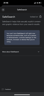 can t turn off safesearch someone else