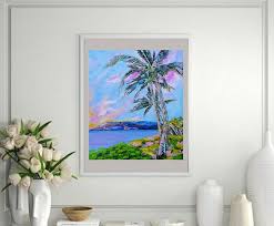 Palm Tree Painting Tropical Original